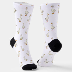 Calcetines Patrón de ganso blanco lindo