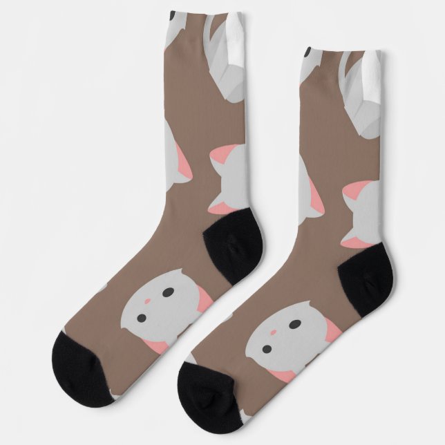 Calcetines Patrón de gato (Izquierda)