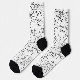 Calcetines Patrón de gato