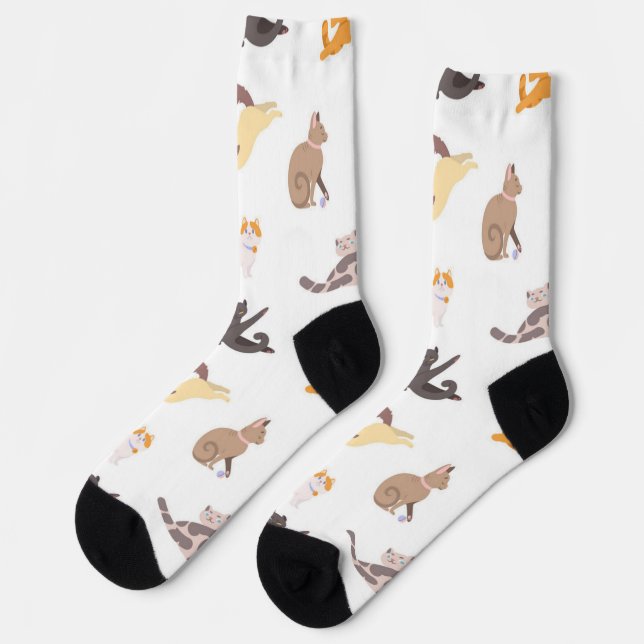 Calcetines Patrón de gato (Izquierda)