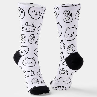 Calcetines Patrón de gatos pequeños
