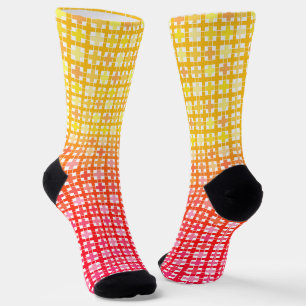 Calcetines Patrón de gradiente rojo amarillo