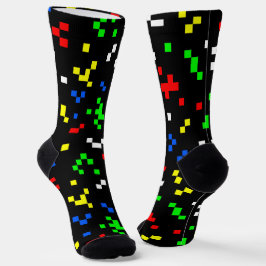 Calcetines Patrón de gráficos de videojuegos de 8 bits retro