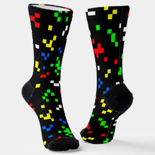 Calcetines Patrón de gráficos de videojuegos de 8 bits retro