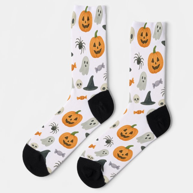 Calcetines Patrón de Halloween (Izquierda)