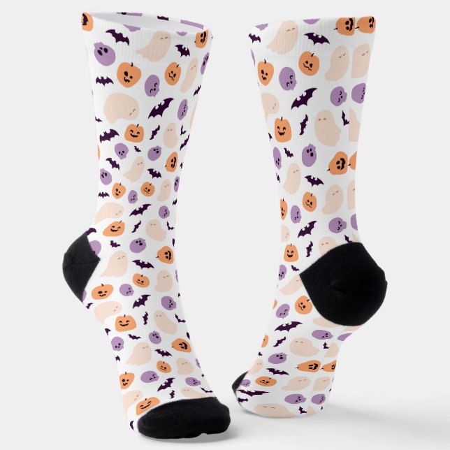 Calcetines Patrón de Halloween para niños divertidos (Angular)