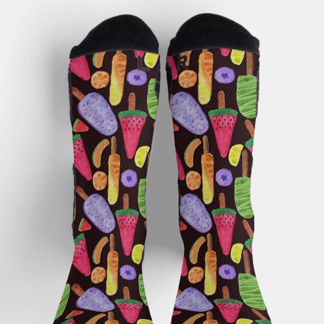Calcetines Patrón de helado | Patrón de las lolias | langosta (Arriba)