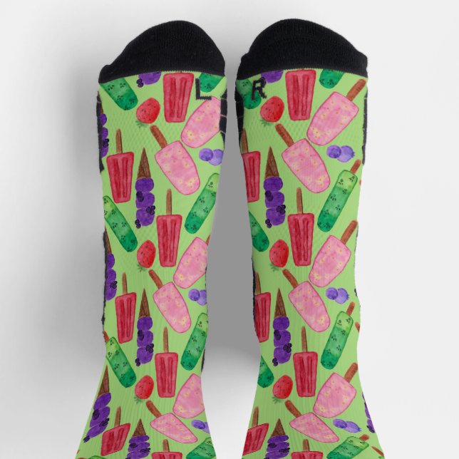 Calcetines Patrón de helado | Patrón de las lolias | langosta (Arriba)