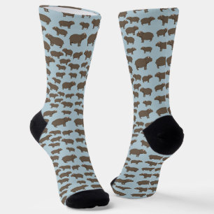 Calcetines Patrón de Hipopótamo Hippo