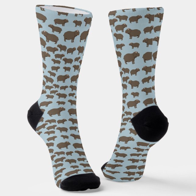 Calcetines Patrón de Hipopótamo Hippo (Angular)