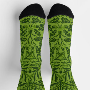 Calcetines Patrón de hoja de roble verde sin fisuras de Willi
