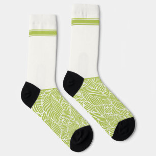 Calcetines Patrón de hoja verde brillante secretamente salvaj