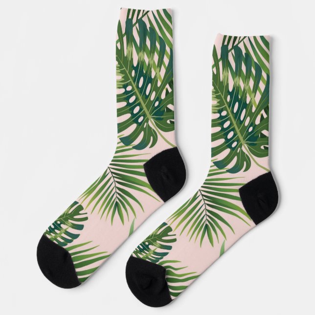 Calcetines Patrón de hojas (Izquierda)