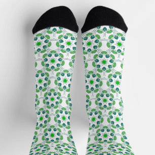 Calcetines Patrón de hojas, patrón de hojas, hojas verdes