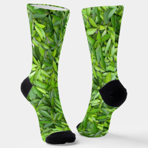 Calcetines Patrón de hojas verdes frondosas - Naturaleza Botá