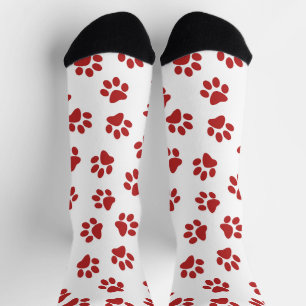 Calcetines Patrón de huellas de patas, patas de perro, patas 