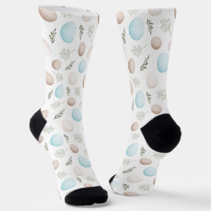 Calcetines Patrón de Huevos de Pascua Cute Socks monogramas