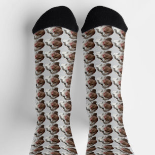Calcetines Patrón de imagen de gato lindo personalizado