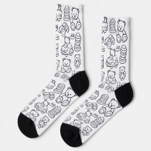 Calcetines patrón de juguetes para bebés