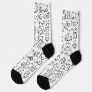 Calcetines patrón de juguetes para bebés