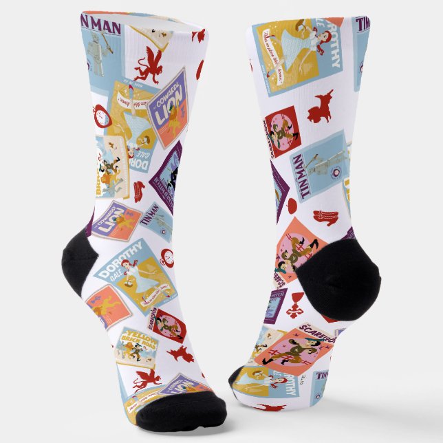 Calcetines Patrón de lanzamiento con estampado de personajes  (Angular)