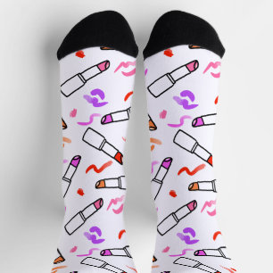 Calcetines Patrón de lápiz labial