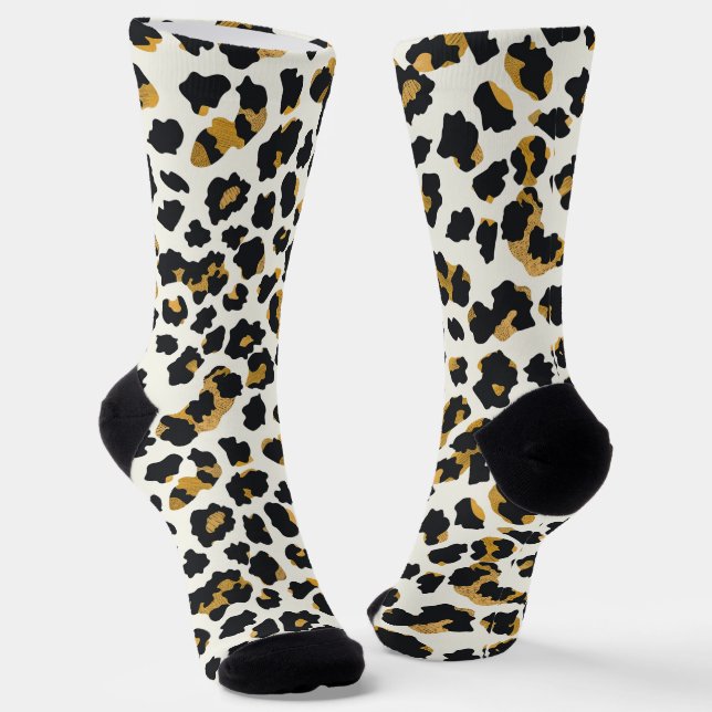 Calcetines Patrón de leopardo clásico (Angular)