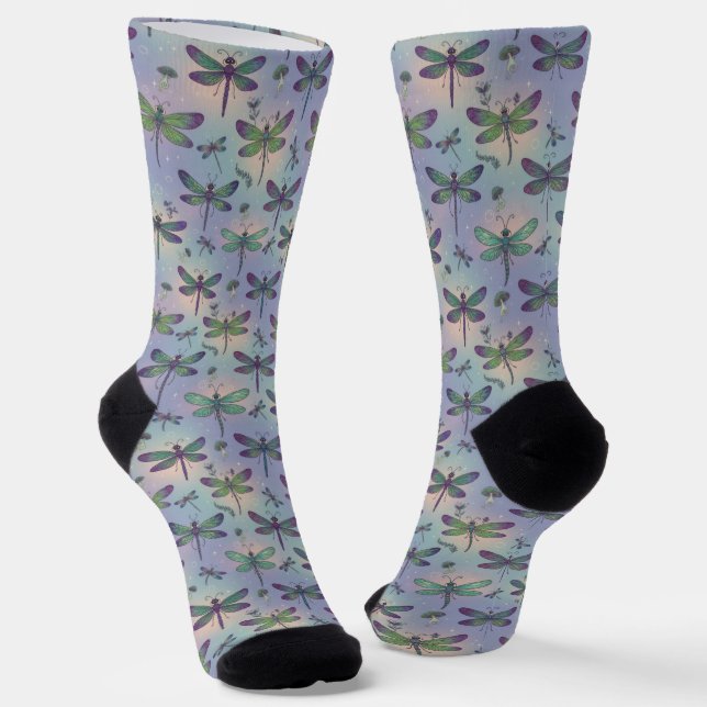 Calcetines Patrón de libélula (Angular)
