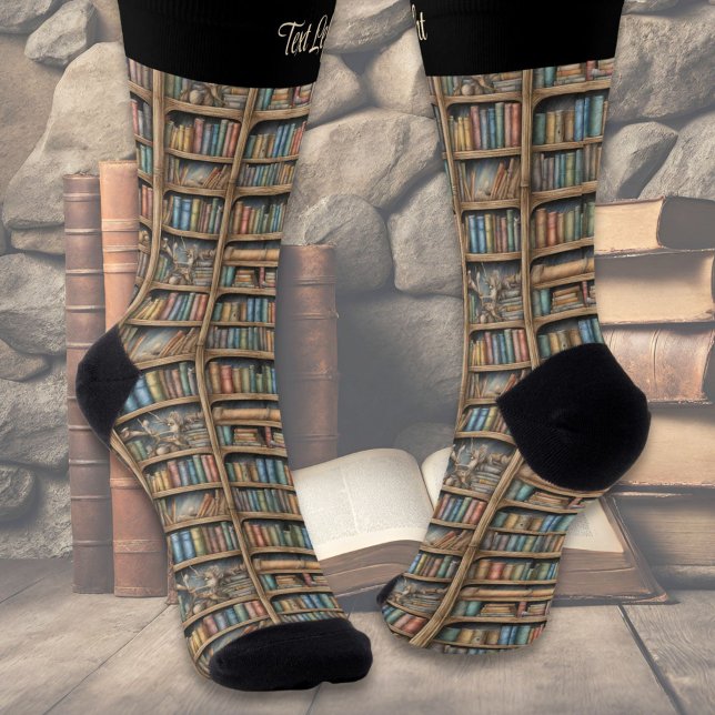 Calcetines Patrón de librería de cuento de hadas (Subido por el creador)