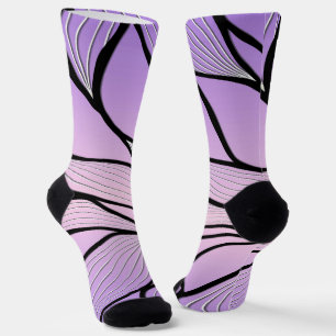 Calcetines Patrón de licencia creativa púrpura perlina