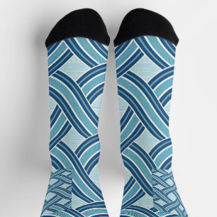Calcetines Patrón de líneas azules