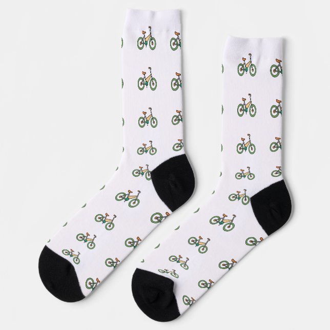 Calcetines patrón de logo de Funky Bicycle Crew (Izquierda)