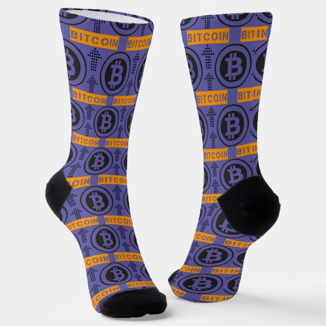Calcetines Patrón de logotipo de Bitcoin (Angular)