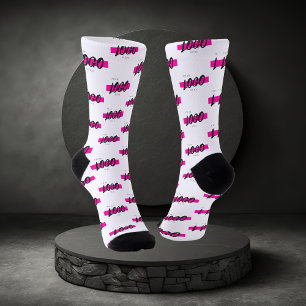 Calcetines Patrón de logotipo de empresa personalizado Promoc