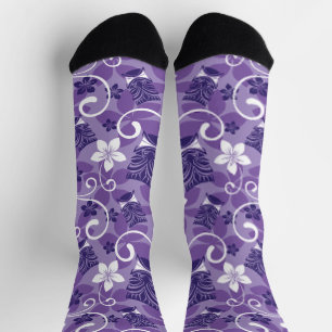 CALCETINES PATRÓN DE LUAU TIKI (PURPLE)