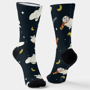 Calcetines Patrón de luz de luna nocturna de Hedwig