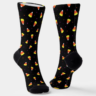 Calcetines Patrón de maíz dulce de Halloween