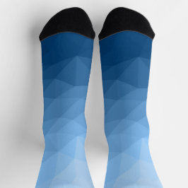Calcetines Patrón de malla geométrica clásica azul