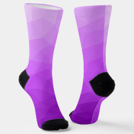 Calcetines Patrón de malla geométrica con gradiente de lavand