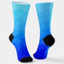 Calcetines Patrón de malla geométrica del mar de verano azul