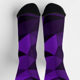 Calcetines Patrón de malla geométrica negro morado