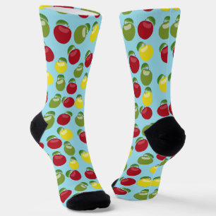 Calcetines Patrón de Manzanas Coloridas