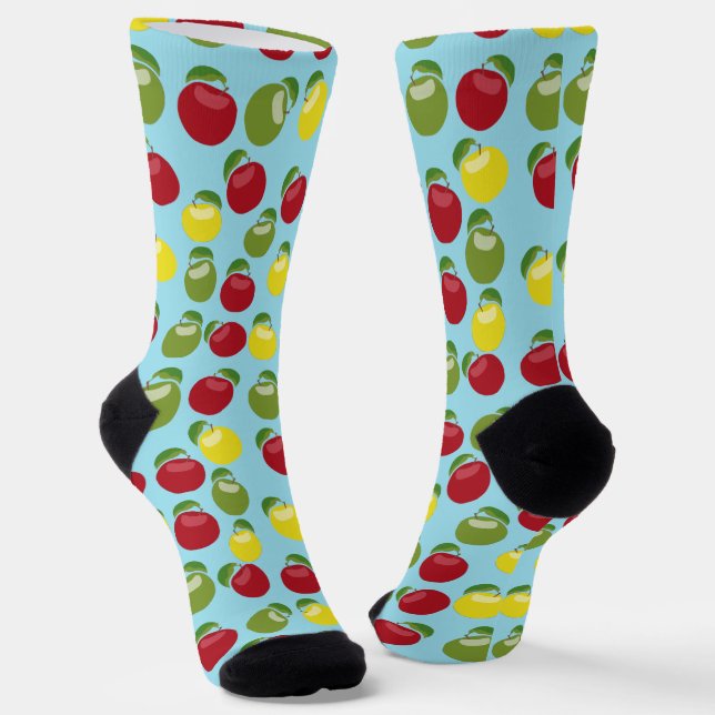 Calcetines Patrón de Manzanas Coloridas (Angular)
