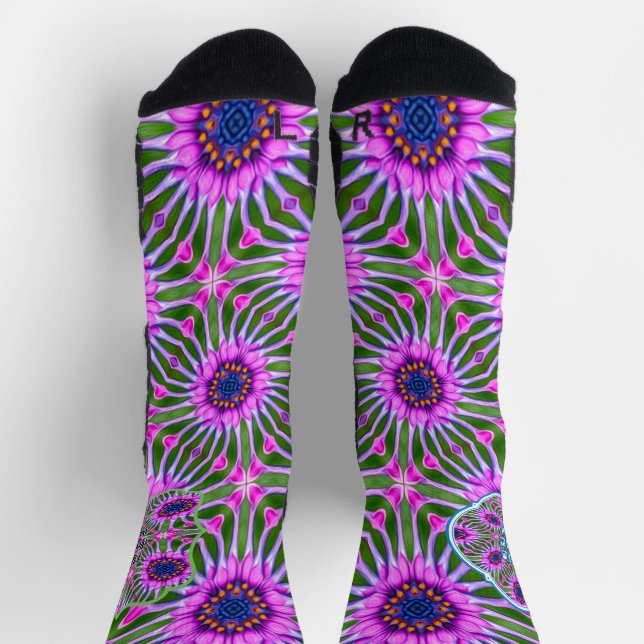 Calcetines Patrón de margarita estético (Arriba)