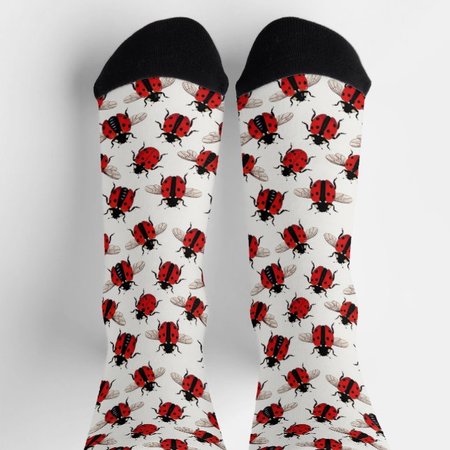 Calcetines Patrón de mariquita (Arriba)