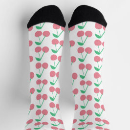 Calcetines Patrón de mercado de frutas de cerezas