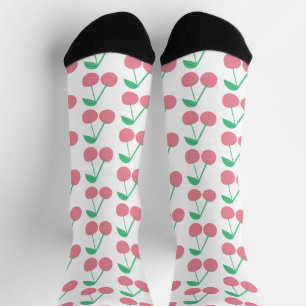 Calcetines Patrón de mercado de frutas de cerezas