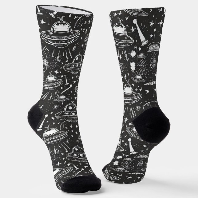 Calcetines Patrón de Nave Espacial (Angular)