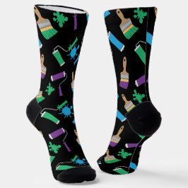 Calcetines Patrón de Novedad de pintor y decorador