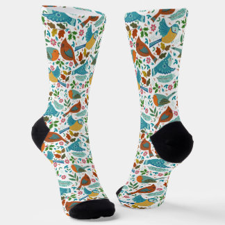 Calcetines Patrón de pájaros de invierno